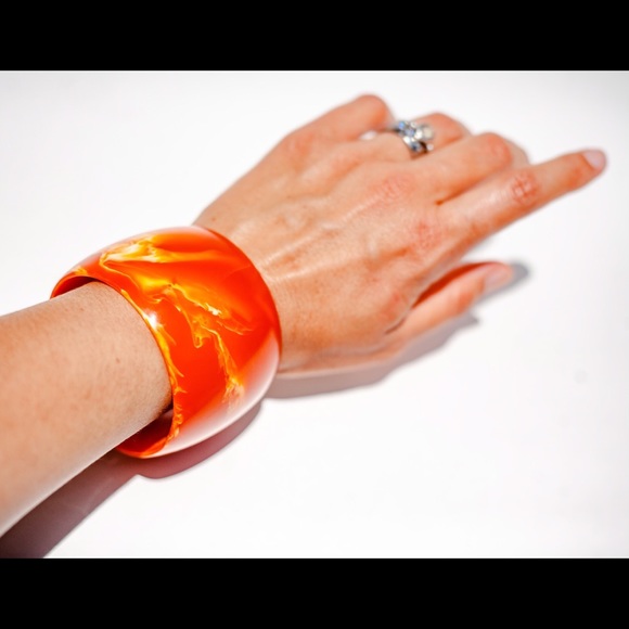 HANDMADE Mars Vintage Repr Mod Lucite Bangle/Cuff! - Picture 4 of 8